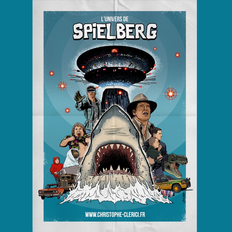 AFFICHE SUR L'UNIVERS DE SPIELBERG